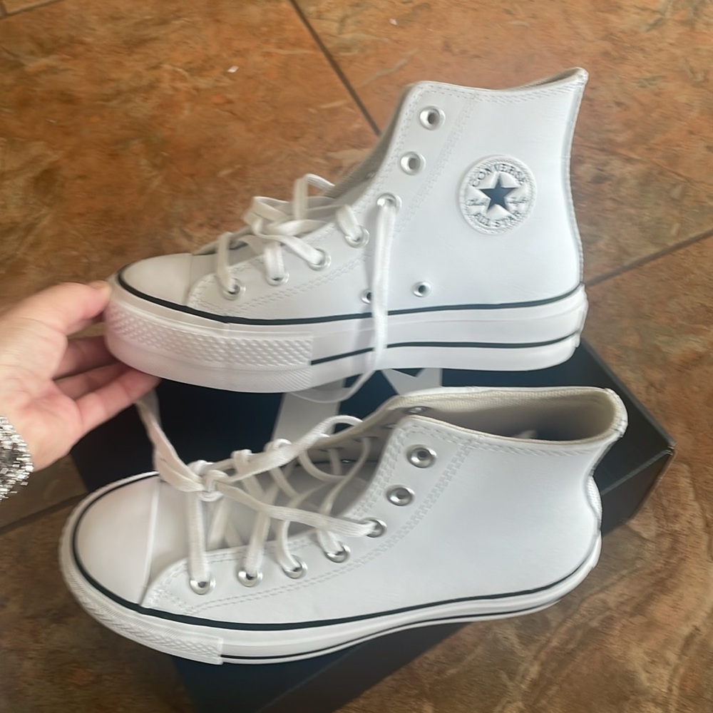 Converse All Star Platform High Leather Womens - Picture 9 of 10